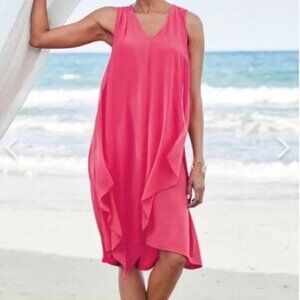 Soft Surroundings Amalfi Dress Lipstick Pink XL NWT $100